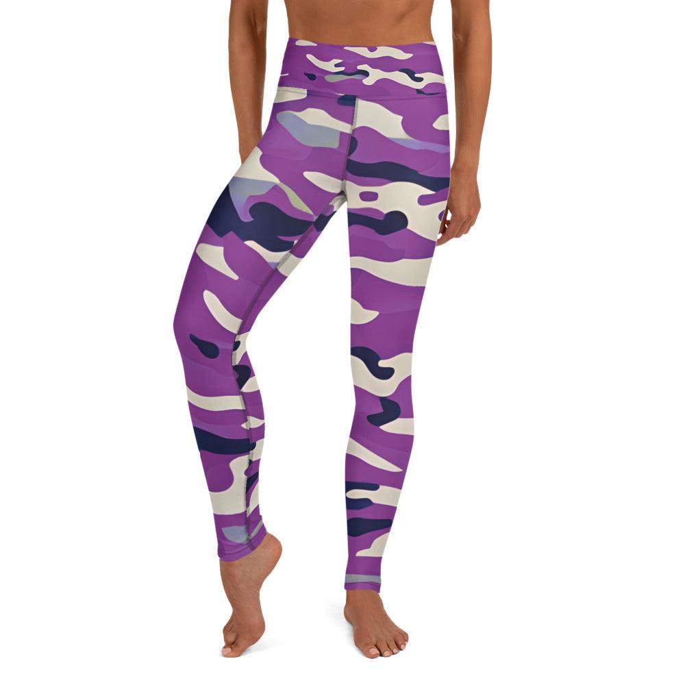 Purple Camo Yoga Leggings - Funfitti Apparel