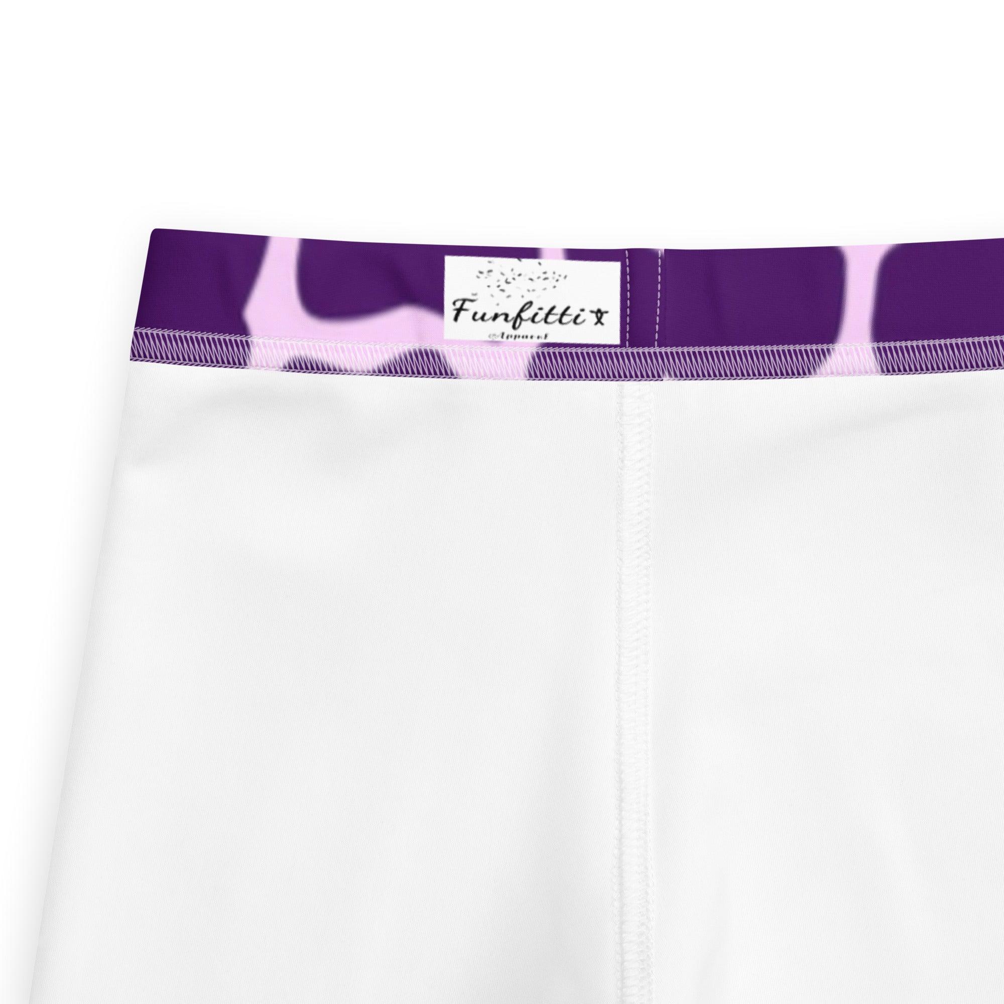 Purple Giraffe Kid's Leggings - Funfitti Apparel