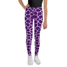 Purple Giraffe Youth Leggings - Funfitti Apparel