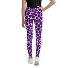 Purple Giraffe Youth Leggings - Funfitti Apparel