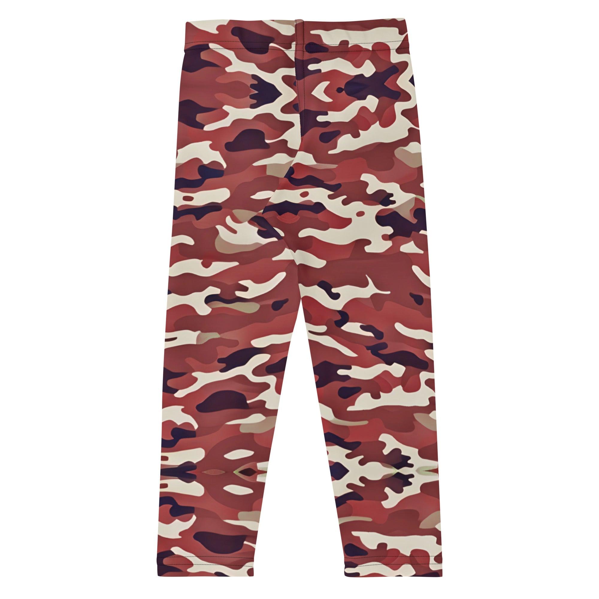 Red Camo Kid's Leggings - Funfitti Apparel