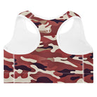 Red Camo Padded Sports Bra - Funfitti Apparel