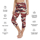 Red Camo Yoga Capri Leggings - Funfitti Apparel