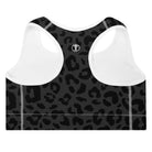 Striking Gray Leopard Padded Sports Bra - Funfitti Apparel