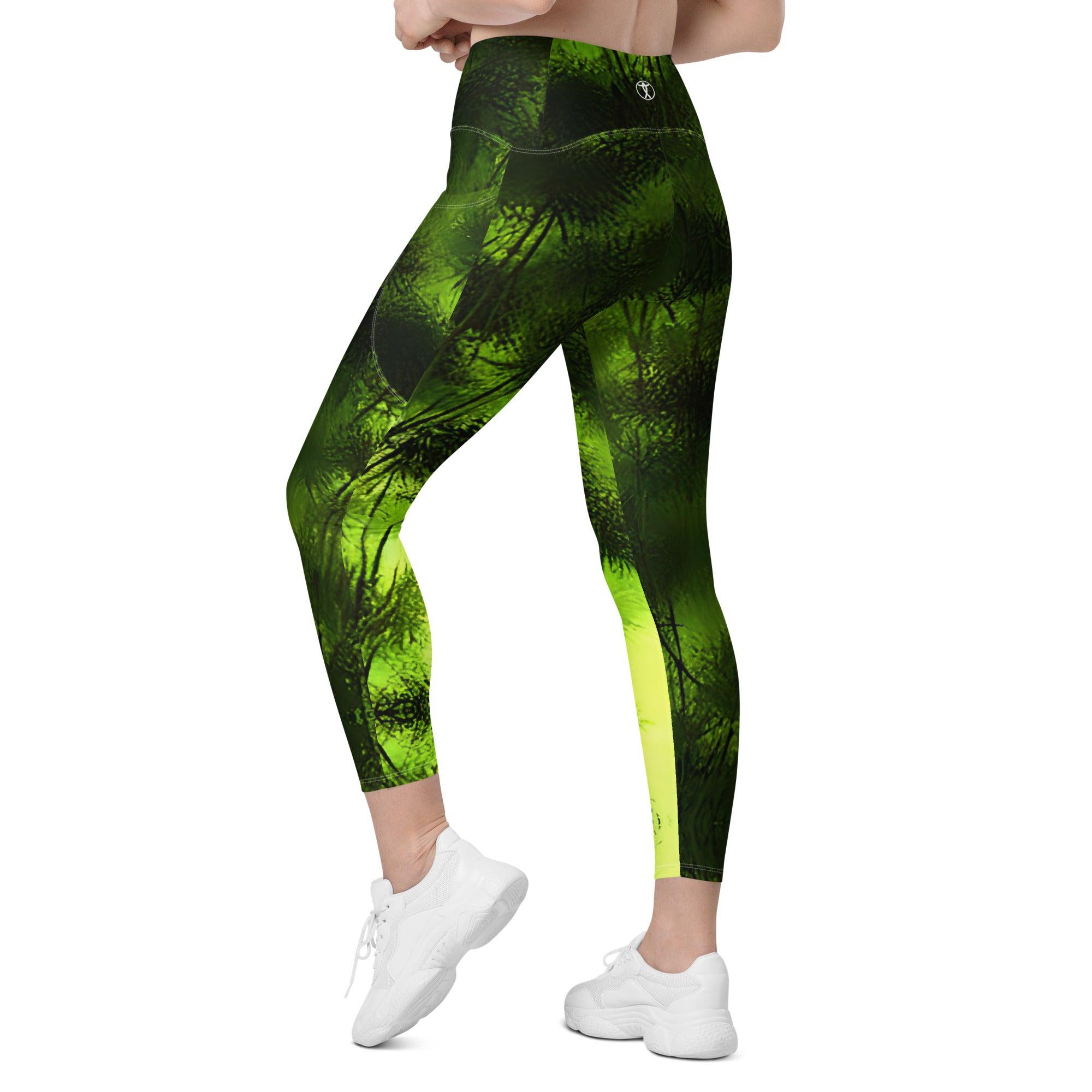 Swaying Bamboo Leggings with pockets - Funfitti Apparel