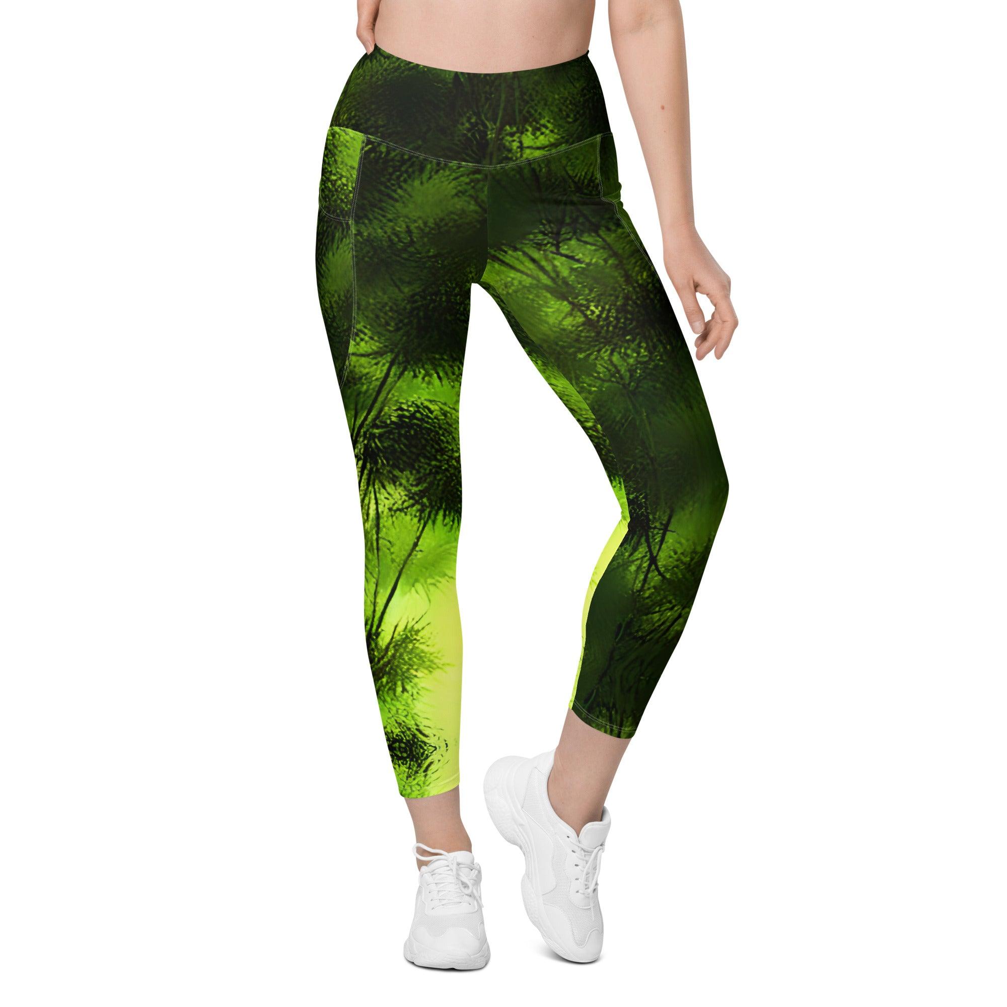 Swaying Bamboo Leggings with pockets - Funfitti Apparel