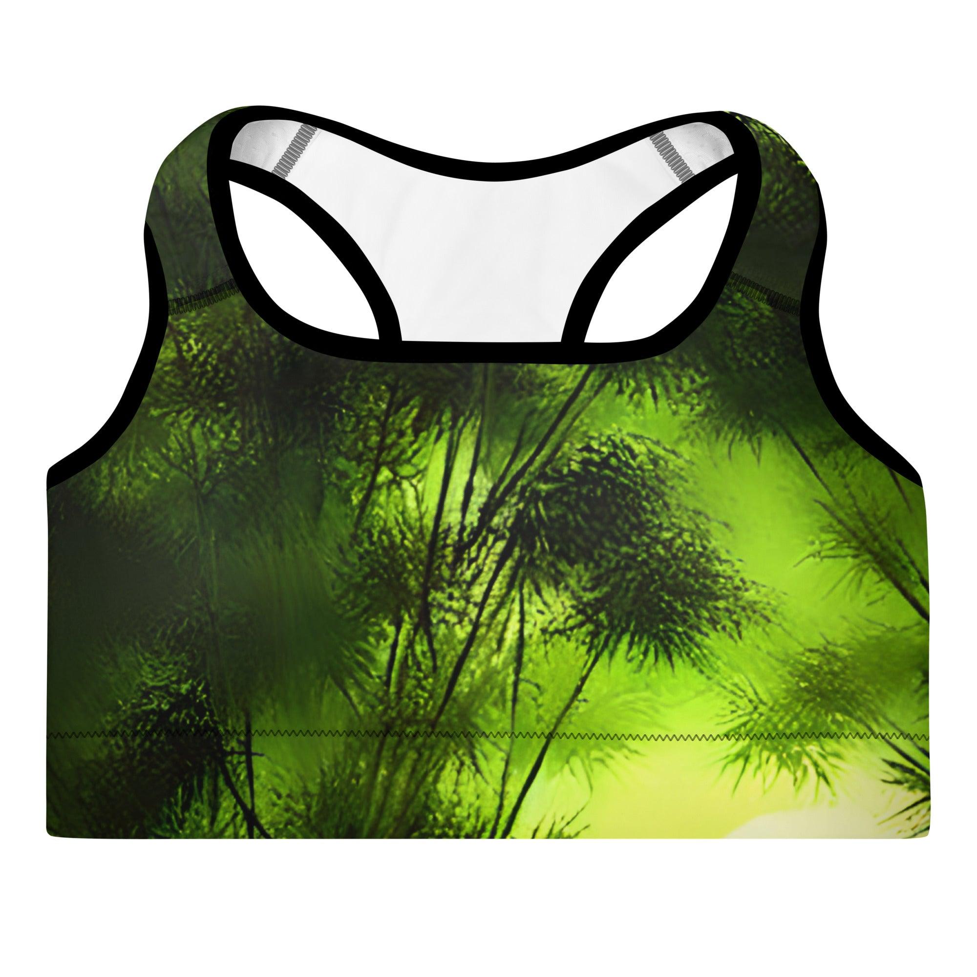 Swaying Bamboo Padded Sports Bra - Funfitti Apparel