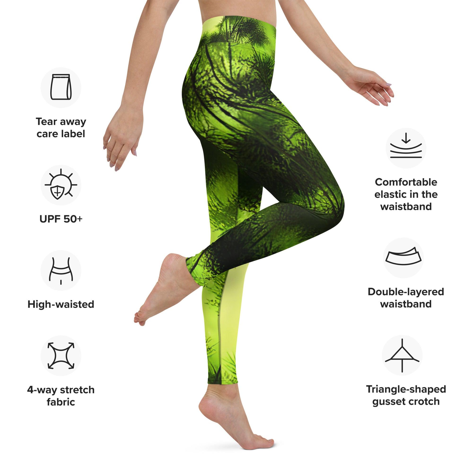 Swaying Bamboo Yoga Leggings - Funfitti Apparel