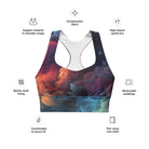 Swirling Galaxy Longline sports bra - Funfitti Apparel