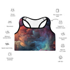 Swirling Galaxy Padded Sports Bra - Funfitti Apparel