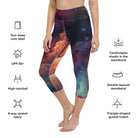 Swirling Galaxy Yoga Capri Leggings - Funfitti Apparel