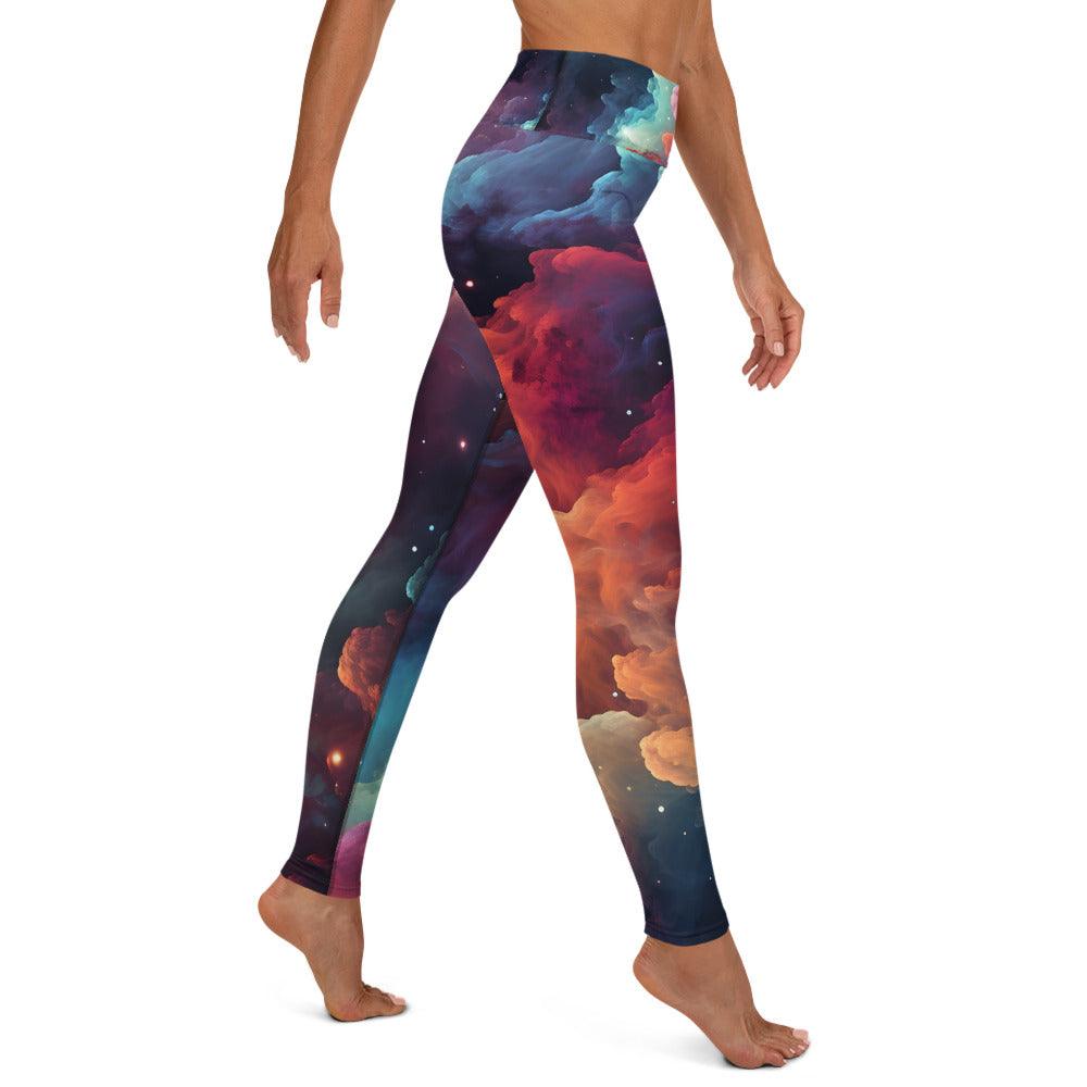 Swirling Galaxy Yoga Leggings - Funfitti Apparel