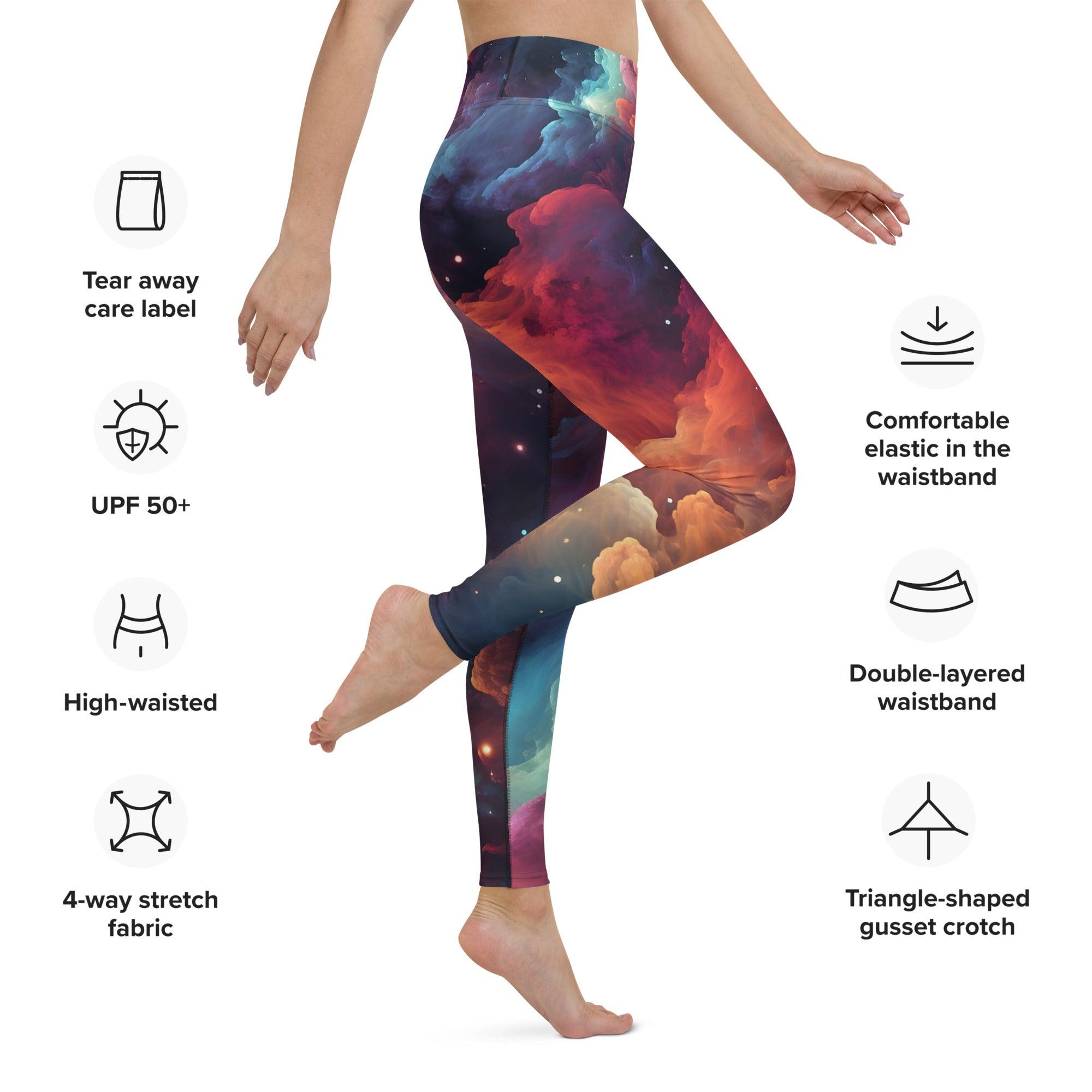 Swirling Galaxy Yoga Leggings - Funfitti Apparel