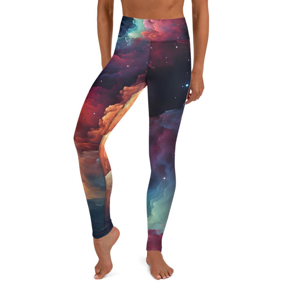 Swirling Galaxy Yoga Leggings - Funfitti Apparel