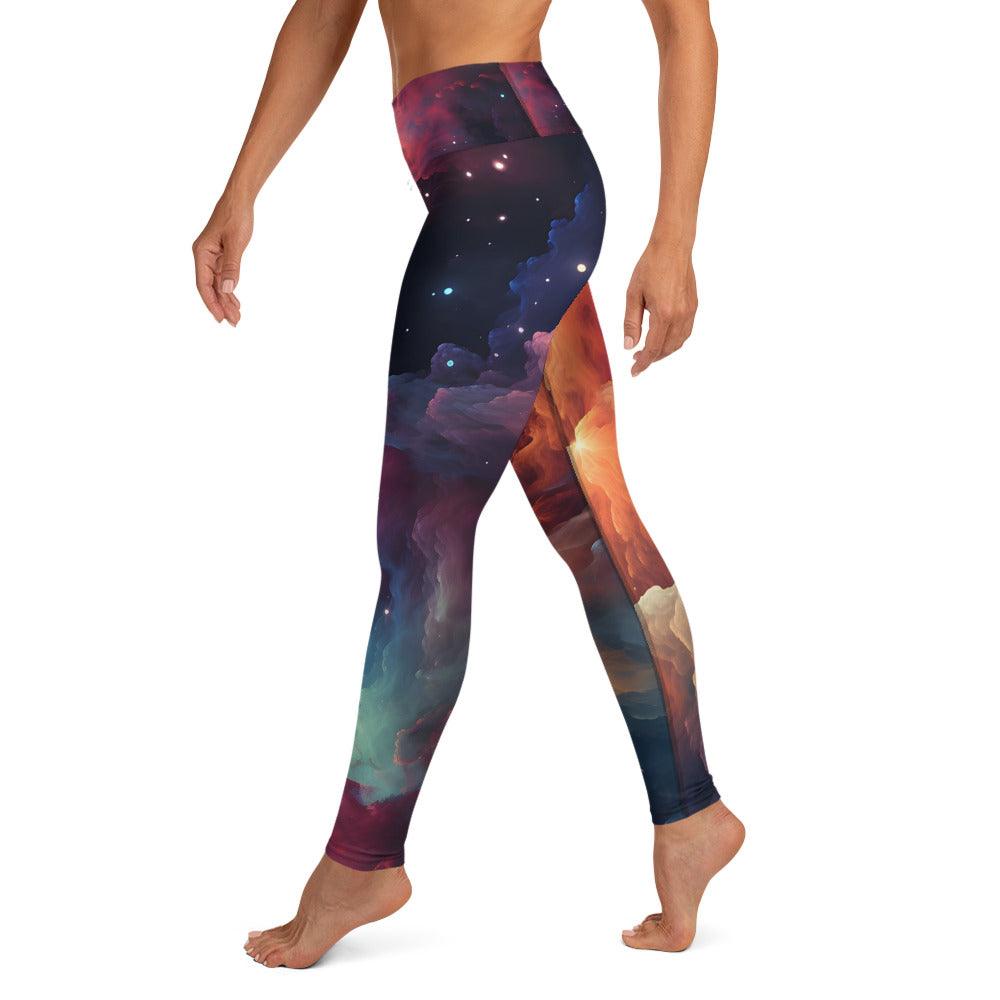 Swirling Galaxy Yoga Leggings - Funfitti Apparel