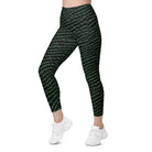 Tenacious Green Gator Leggings with pockets - Funfitti Apparel