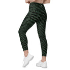 Tenacious Green Gator Leggings with pockets - Funfitti Apparel