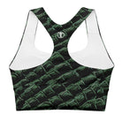 Tenacious Green Gator Longline sports bra - Funfitti Apparel