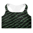 Tenacious Green Gator Padded Sports Bra - Funfitti Apparel