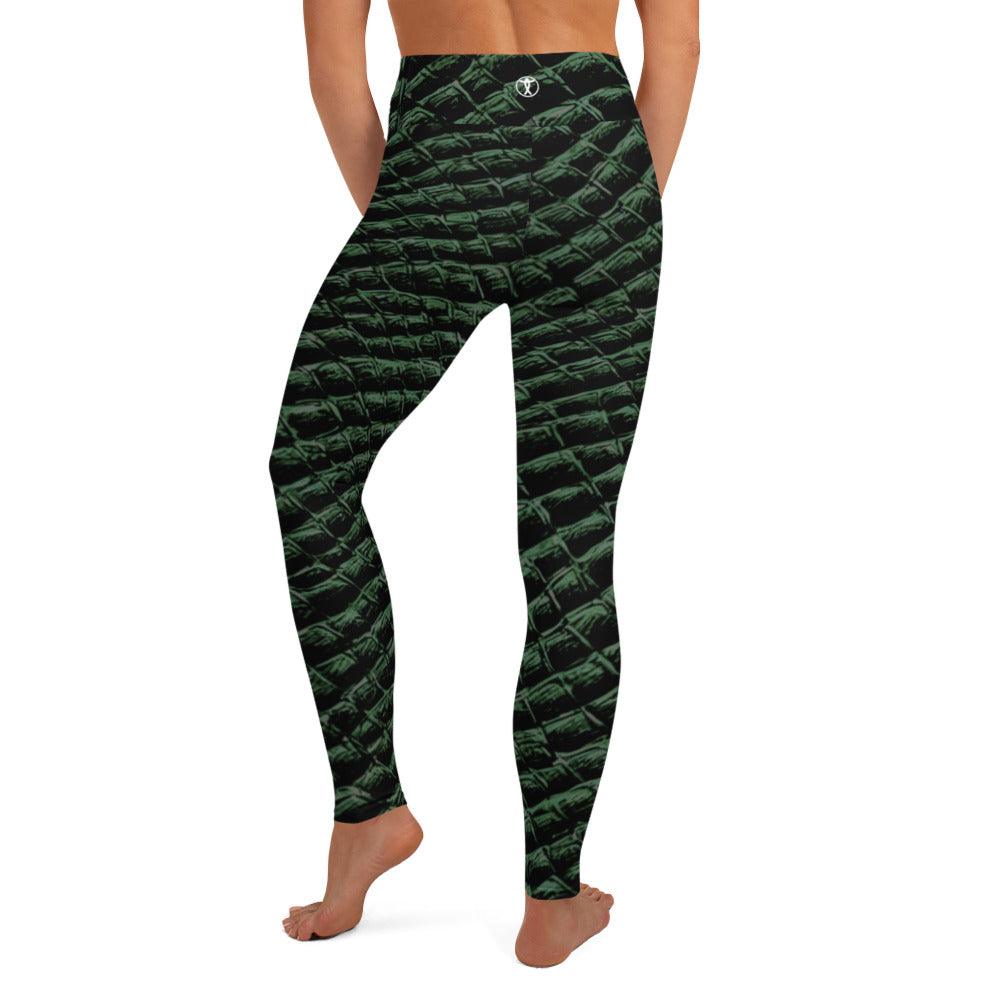 Tenacious Green Gator Yoga Leggings - Funfitti Apparel