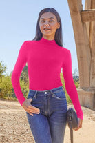 Basic Bae Full Size Mock Neck Long Sleeve Bodysuit - Funfitti Apparel